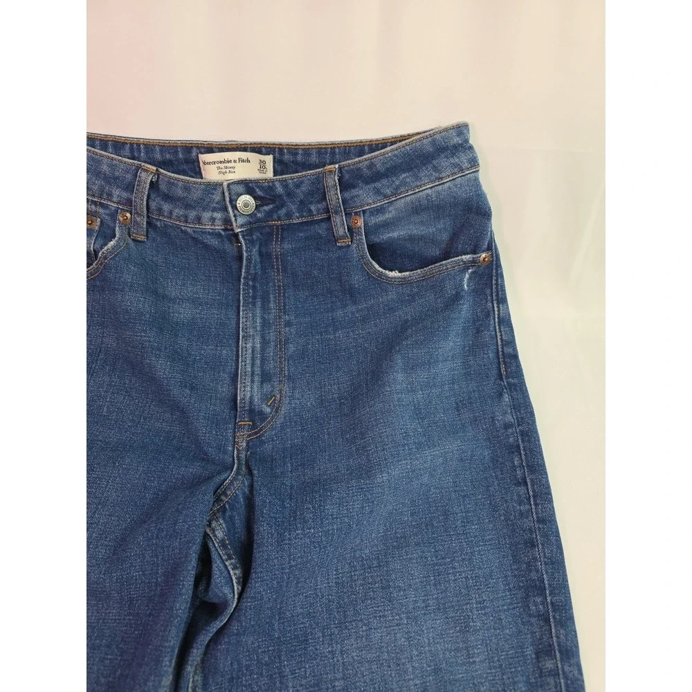 Abercrombie & Fitch Women's Jeans Size 30 Blue The Skinny High Rise Curve Denim